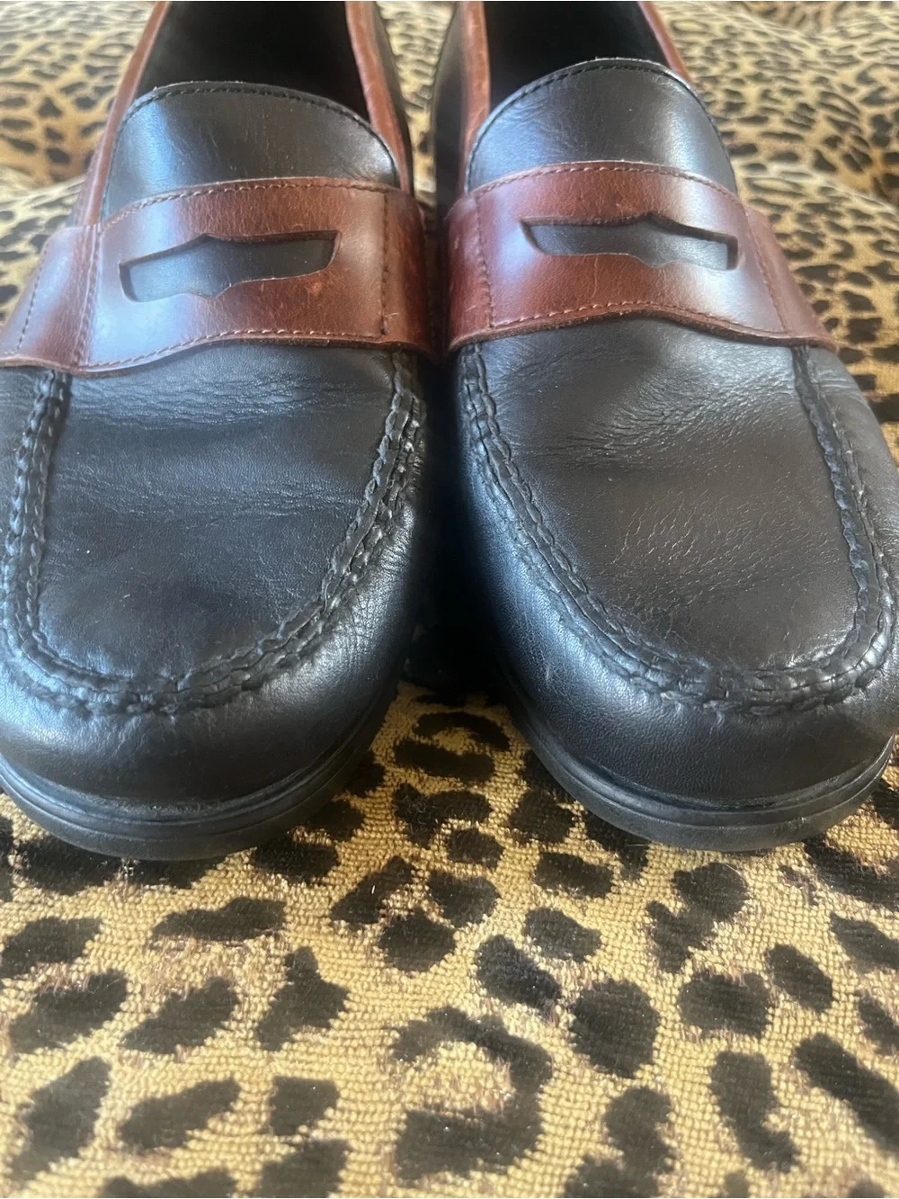 SPERRY TOPSIDER Men's Black/Brown Penny Loafer/Driving Moc Men's SZ 11W
